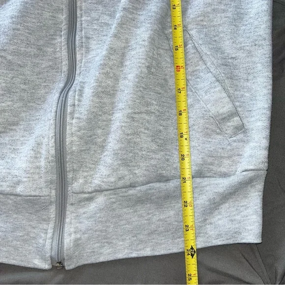 PONY Vintage Full Zip Sweatshirt Adult Medium 80s 90s Gray Green - Picture 7 of 7